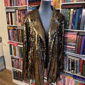 City Chic Metallic Sequin Blazer